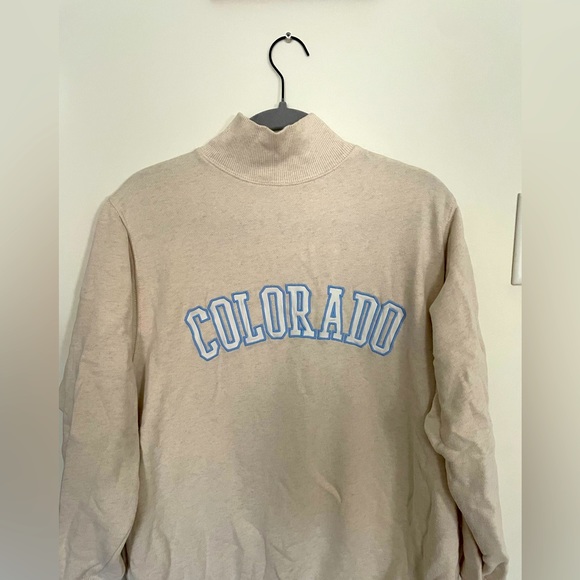 Aerie Mock Neck Oversized Sweatshirt - Picture 2 of 4